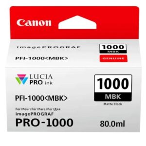 Cartucho Original CANON PFI-1000MBK Negro Mate – 0545C001 [PAG-5490] [ML-80]