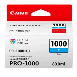 Cartucho Original CANON PFI-1000 Cian – 0547C001 [PAG-5025] [ML-80]
