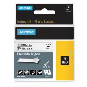 Cinta Original DYMO ID1-19 19mm x 3.5m Negro/Blanco – 18489