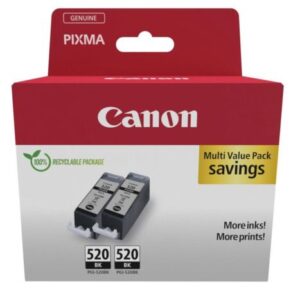 Pack 2 Cartuchos Originales CANON PGI520 Negro – 2932B019 [PAG-500] [ML-19]