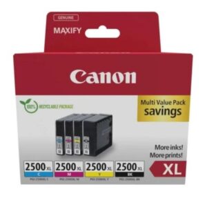 Pack 4 Cartuchos Originales CANON PGI2500XL BK+C+M+Y – 9254B010 [PAG-1795] [ML-7]