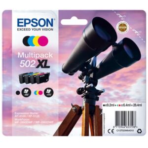 Pack Cartucho Original EPSON 502XL BK+C+M+Y – C13T02W64010 [ML-9.2][PAG-550]