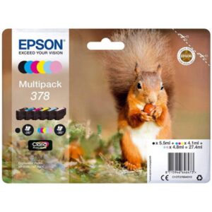 Pack Cartucho Original EPSON 378 BK+C+M+Y – C13T37884010 [ML-5.5][PAG-240]