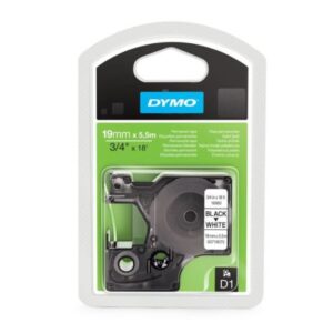 Cinta Original DYMO D1 Negro/Blanco 19mm x 5,5m – S0718070