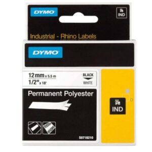 Cinta Original DYMO S0718210 Negro sobre Blanco 12mm x 5.5m – S0718210