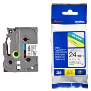 Cinta Original BROTHER TZE-251 24mm x 8 m Negro sobre Blanco – TZE251