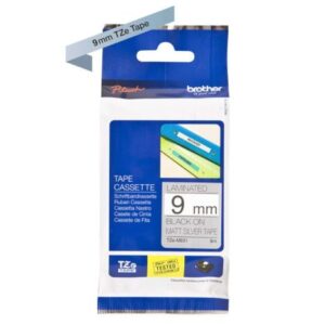 Cinta Original Laminada BROTHER TZEM921 9mm x 8m Negro/Metalizada – TZEM921