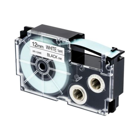 Cinta Original CASIO XR-12WE 12 mm x 8 m Negro/Blanca – XR-12WE